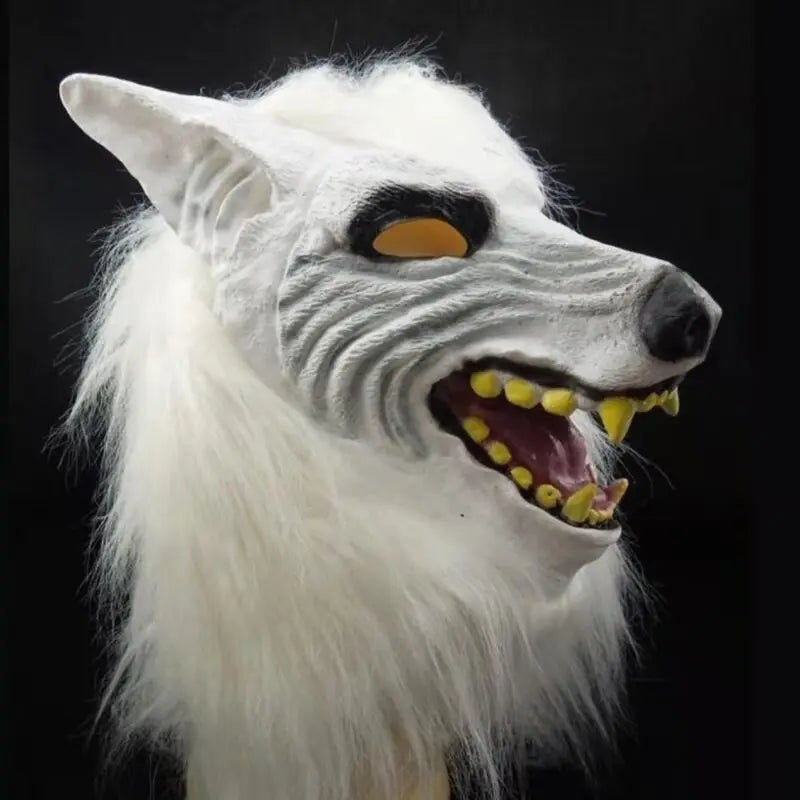 Adult Werewolf Costume Party Mask Halloween Simulation Animal Headwear Costume Wolf Face Masks Cosplay Masquerade Mask