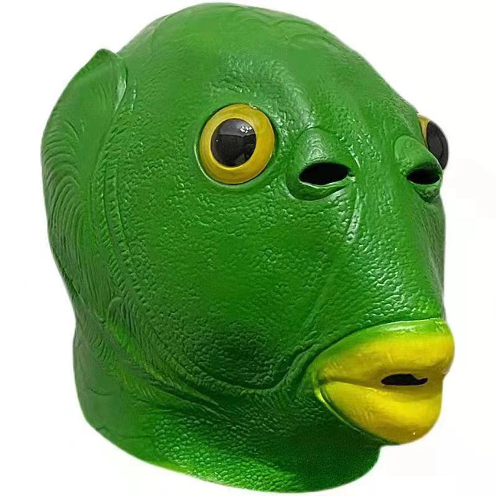 1pc, Fun Green Fish Head Mask for Halloween and Parties - Perfect Photography Prop and Party Favor