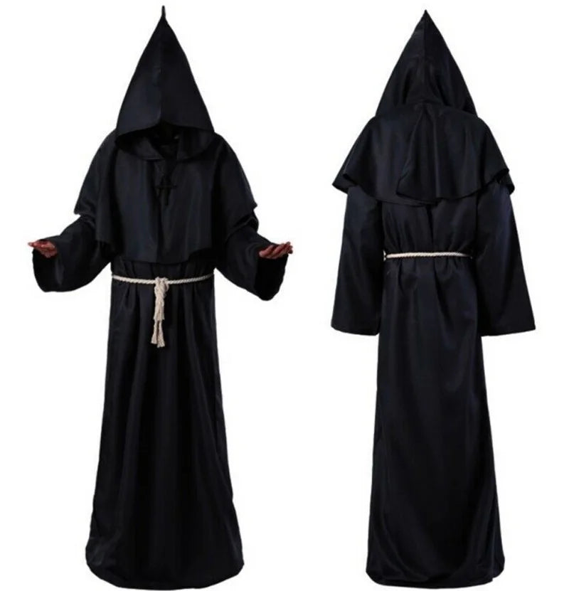 2023 New Halloween Men's Medieval Monsters, Robots, Monsters, Wizards, Costumes, Priests, Costumes, Role Playing Costumes