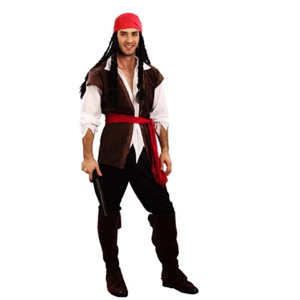 Pirate Costumes for Women Men Adult Halloween Male Captain Jack Sparrow Costume Pirates of the Caribbean Cosplay Clothes Set
