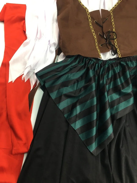 Pirate Costumes for Women Men Adult Halloween Male Captain Jack Sparrow Costume Pirates of the Caribbean Cosplay Clothes Set