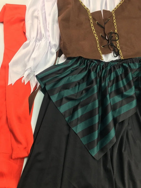 Pirate Costumes for Women Men Adult Halloween Male Captain Jack Sparrow Costume Pirates of the Caribbean Cosplay Clothes Set