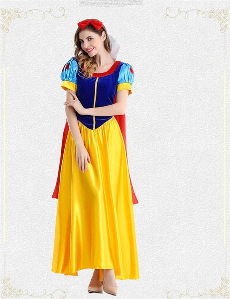 Cartoon Princess Snow White Halloween Party Costume Adult Cosplay Plus Size Dress Girl Princess Dress Women Adult Clothing