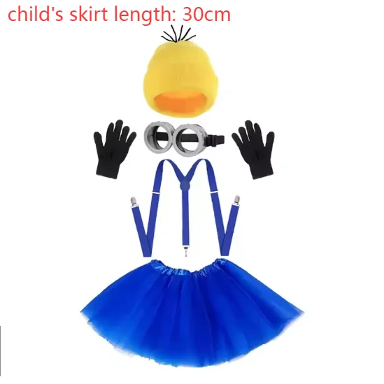 Disfraz disguise Funny Halloween Costume Accessories Adult,Goggles Glasses/Yellow Beanie/Gloves for Men Women Cosplay Party Set