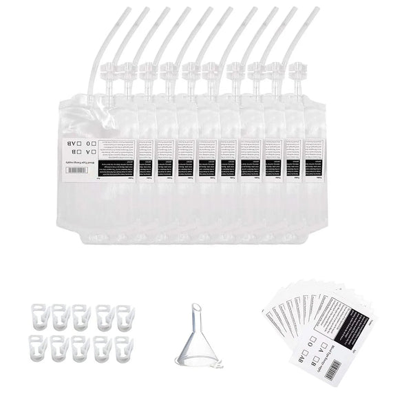 10pc Halloween Clear Blood Sack 350ml Set DIY For Pouch Props Organizer Supplies For Home Festival Party Costume Props Halloween