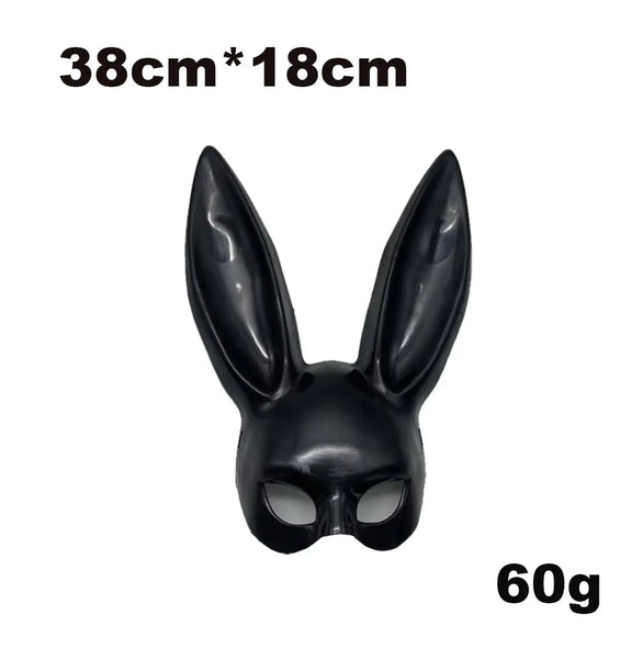 1pc Black White Rabbit Mask Halloween Party Decoration Party Long Ears Rabbit Bunny Mask Costume Cosplay ﻿ ﻿