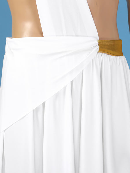 Men's  Ancient Greek God Halloween Party Costume Cosplay One Shoulder Strap Skirts Knight Warrior Theatrical Performance Outfit