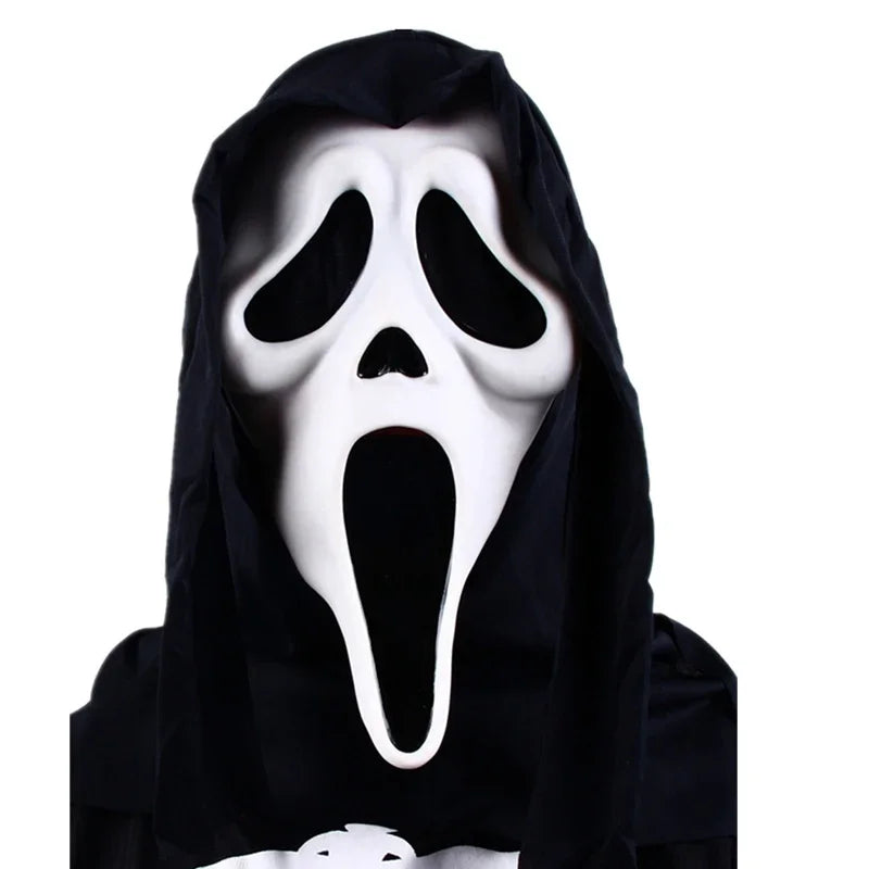 Halloween Party LED Luminous Black V-shaped Mask Daily Cold Light Halloween Horror Mask Ghost Festival Ghost Dance Luminous Mask