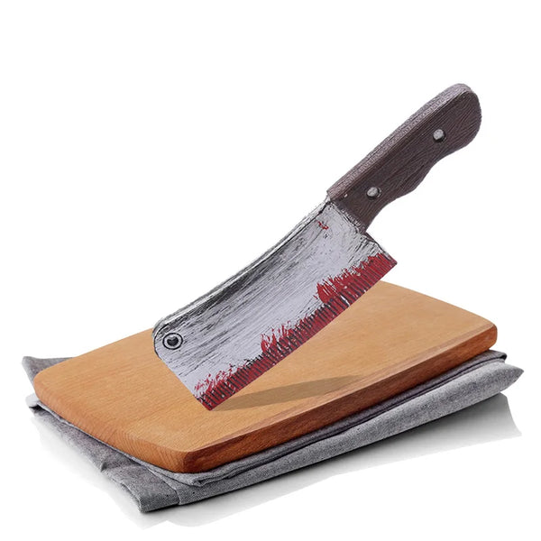 Halloween Simulation Knife Plastic Horror Bloody Sharp Knife Cosplay Game Performance Prank Scary Halloween Party Decor Props