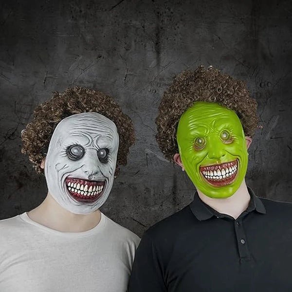 Scary Mask Halloween Horror Mask Scariest Creepy White Mask With Eye, Evil Role-playing Props, Party Props