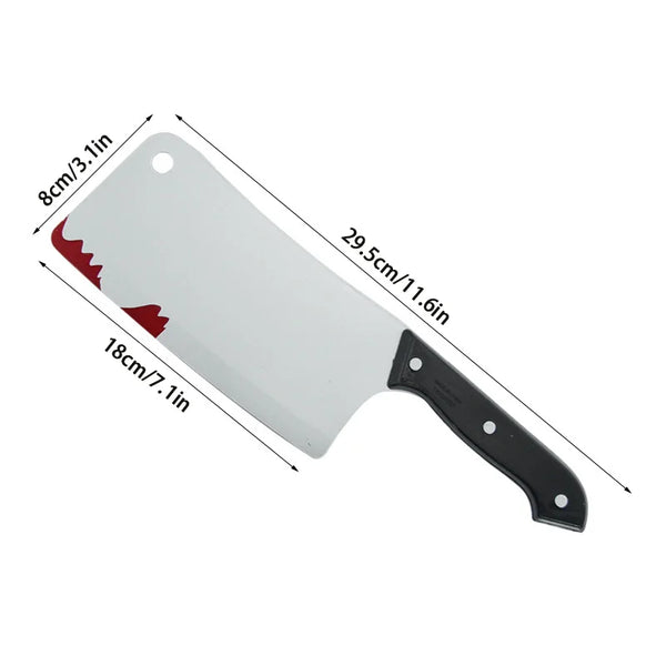 Halloween Simulation Knife Plastic Horror Bloody Sharp Knife Cosplay Game Performance Prank Scary Halloween Party Decor Props
