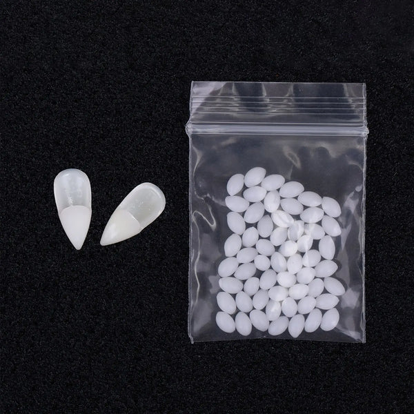 2024Halloween Decoration Vampire Teeth Fangs Dentures Props Halloween Cosplay Props False Fangs With Solid Glue Halloween Props