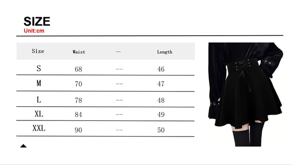 Halloween Mall Goth Skirt Women Harajuku Y2k E-girl High Waist Bandage Black Mini Skirt Dark Gothic Punk Club Wear Streetwear