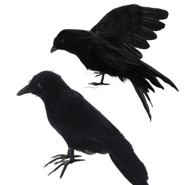 Halloween Decoration Simulation Black Crow Raven Bird Repellent Pest Control Pigeon Repellent Event Party Bar Decoration
