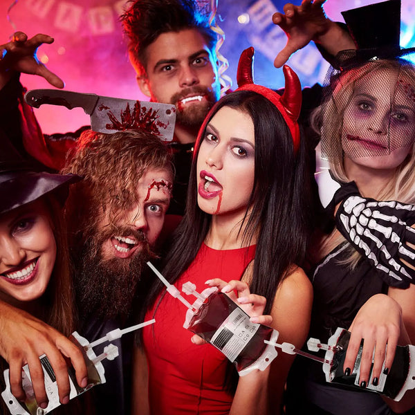 10pc Halloween Clear Blood Sack 350ml Set DIY For Pouch Props Organizer Supplies For Home Festival Party Costume Props Halloween