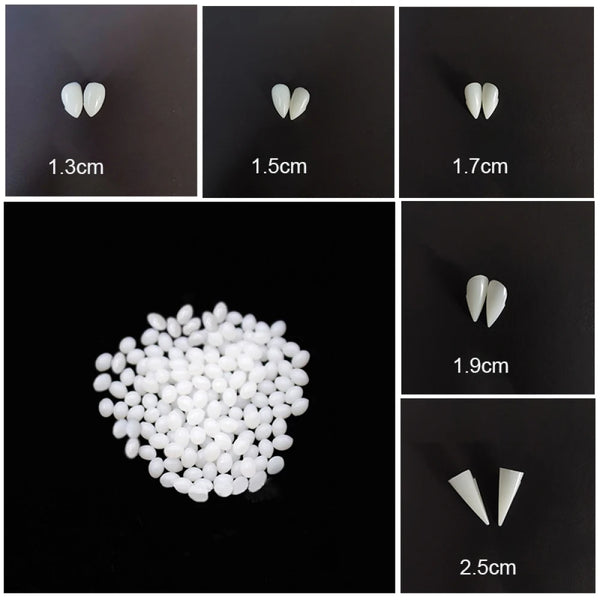 2024Halloween Decoration Vampire Teeth Fangs Dentures Props Halloween Cosplay Props False Fangs With Solid Glue Halloween Props