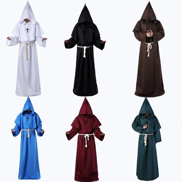 2023 New Halloween Men's Medieval Monsters, Robots, Monsters, Wizards, Costumes, Priests, Costumes, Role Playing Costumes