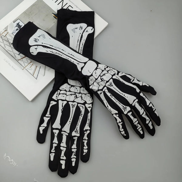 Halloween Skeleton Skeleton Gloves Trick Dark Wind Convex Gloves Skeleton Ghost Festival Costume