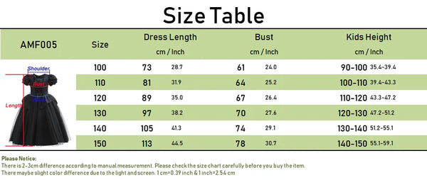 Halloween Costume For Kids Black Witch Dress Luxury Lace Sequin Evil Role Playing Costume Maleficent Dress Up Outfit Ghost Bride