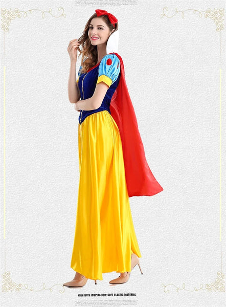 Cartoon Princess Snow White Halloween Party Costume Adult Cosplay Plus Size Dress Girl Princess Dress Women Adult Clothing