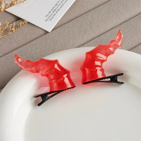 Halloween Devil Horns Hairpin Carnivals Cosplay Costume Barrettes Girls Mini Cute Halloween Hair Accessories Gifts Kids Favors