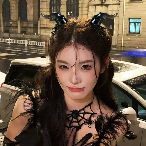 Halloween Devil Horns Hairpin Carnivals Cosplay Costume Barrettes Girls Mini Cute Halloween Hair Accessories Gifts Kids Favors