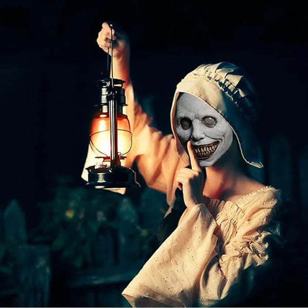 Scary Mask Halloween Horror Mask Scariest Creepy White Mask With Eye, Evil Role-playing Props, Party Props