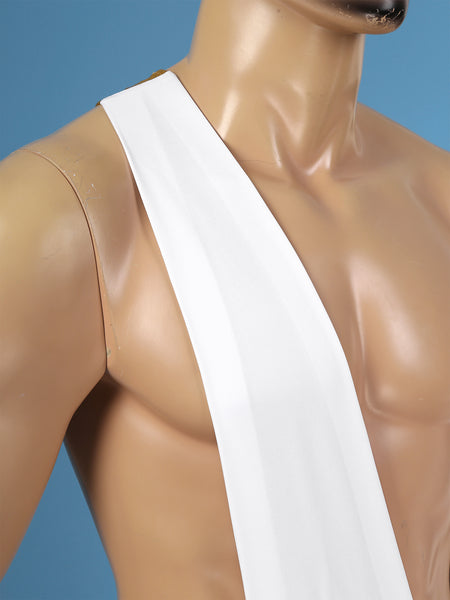 Men's  Ancient Greek God Halloween Party Costume Cosplay One Shoulder Strap Skirts Knight Warrior Theatrical Performance Outfit