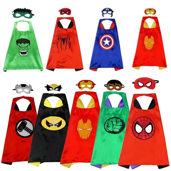 Superhero Capes for Kids, Cool Halloween Costume Cosplay Festival Party Supplies Favors Dress Up, for 3-12 Year Old Boys Girls