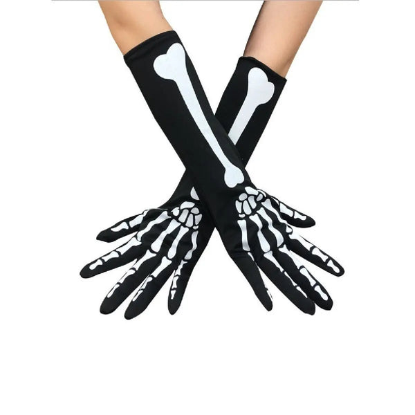 Halloween Skeleton Skeleton Gloves Trick Dark Wind Convex Gloves Skeleton Ghost Festival Costume