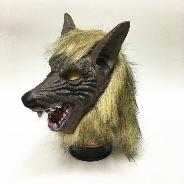 Adult Werewolf Costume Party Mask Halloween Simulation Animal Headwear Costume Wolf Face Masks Cosplay Masquerade Mask