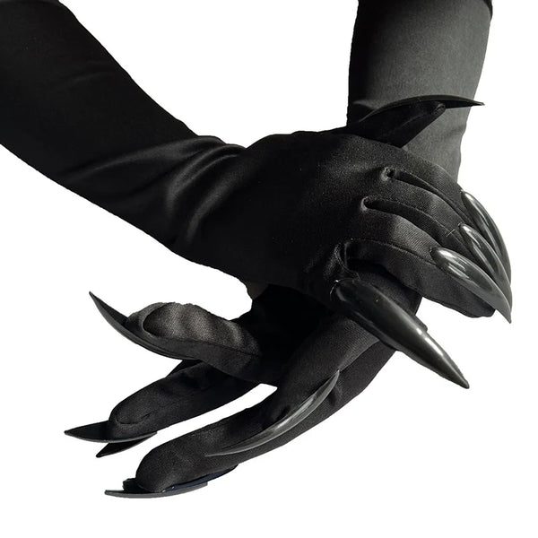 Halloween Gothic Long Nails Cosplay Gloves Funny Festival Cosplay Costume Party Scary Props Mittens with Claws Accessories
