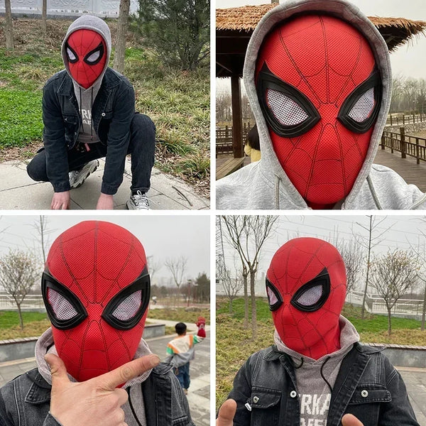 2024 Iron Spider Mask Movie Superhero Role Play Headdress Props Peter Parker Mask Dress Up Halloween Cosplay Adult Kids Gift