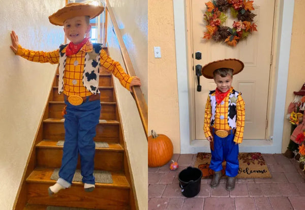 Toy Story Woody Costume with Cowboy Hat for Cosplay Party