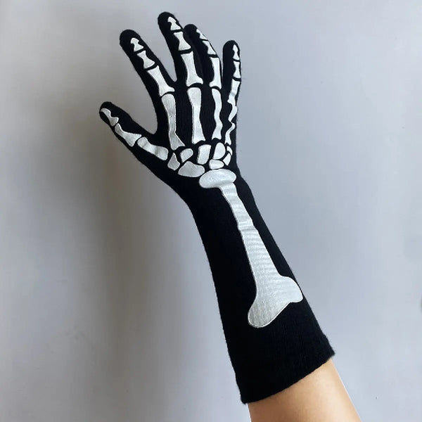 Halloween Skeleton Skeleton Gloves Trick Dark Wind Convex Gloves Skeleton Ghost Festival Costume