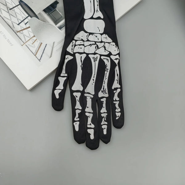 Halloween Skeleton Skeleton Gloves Trick Dark Wind Convex Gloves Skeleton Ghost Festival Costume