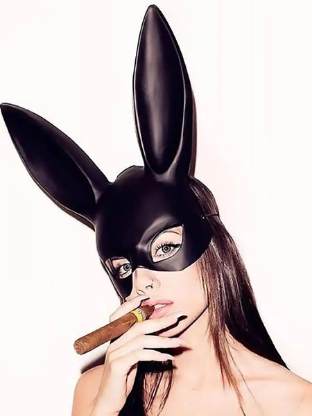 1pc Black White Rabbit Mask Halloween Party Decoration Party Long Ears Rabbit Bunny Mask Costume Cosplay ﻿ ﻿