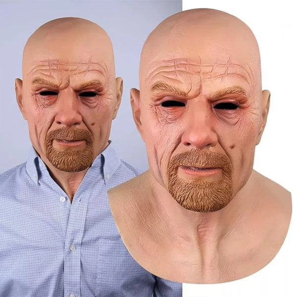 New Bald Old Man Headdress Realistic Grandpa Mask For Halloween Party Cosplay Halloween Ends Mask Masquerade Party Old Man Mask