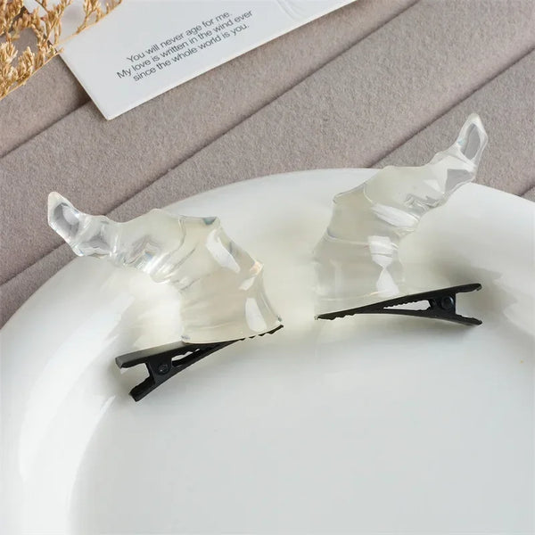 Halloween Devil Horns Hairpin Carnivals Cosplay Costume Barrettes Girls Mini Cute Halloween Hair Accessories Gifts Kids Favors