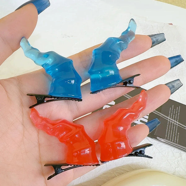 Halloween Devil Horns Hairpin Carnivals Cosplay Costume Barrettes Girls Mini Cute Halloween Hair Accessories Gifts Kids Favors
