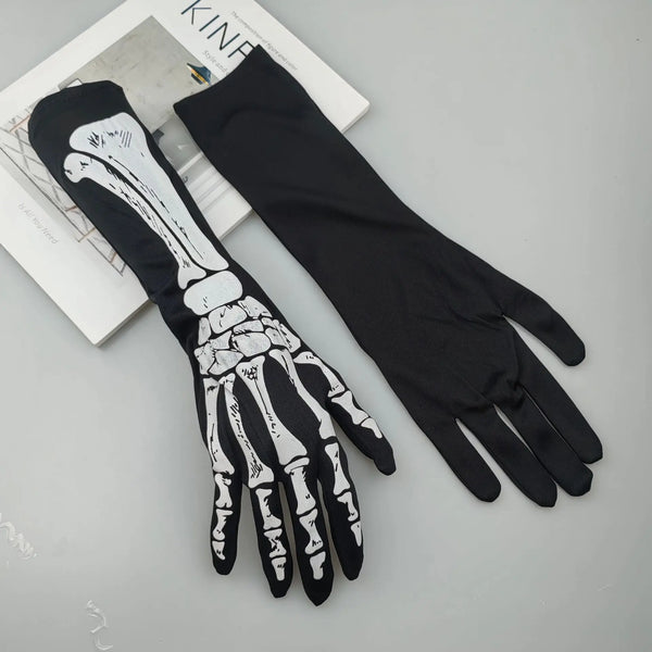 Halloween Skeleton Skeleton Gloves Trick Dark Wind Convex Gloves Skeleton Ghost Festival Costume