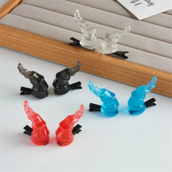 Halloween Devil Horns Hairpin Carnivals Cosplay Costume Barrettes Girls Mini Cute Halloween Hair Accessories Gifts Kids Favors