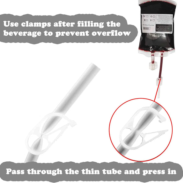 10pc Halloween Clear Blood Sack 350ml Set DIY For Pouch Props Organizer Supplies For Home Festival Party Costume Props Halloween