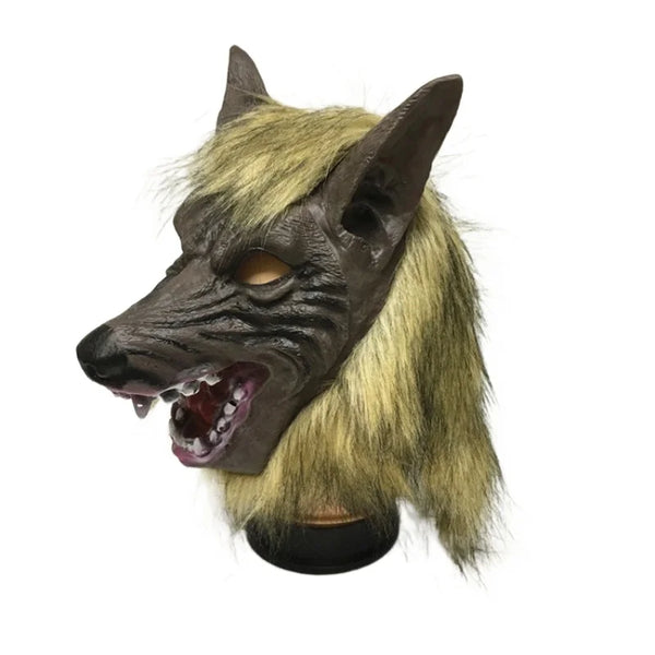 Adult Werewolf Costume Party Mask Halloween Simulation Animal Headwear Costume Wolf Face Masks Cosplay Masquerade Mask
