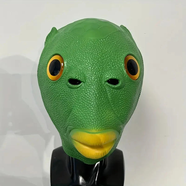 1pc, Fun Green Fish Head Mask for Halloween and Parties - Perfect Photography Prop and Party Favor