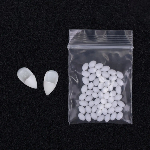 2024Halloween Decoration Vampire Teeth Fangs Dentures Props Halloween Cosplay Props False Fangs With Solid Glue Halloween Props