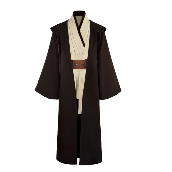 Obi-Wan Kenobi Jedi Knight Costume for Men – Full Tunic, Robe & Hooded Cloak Set | Star Wars Adult Halloween Cosplay Uniform