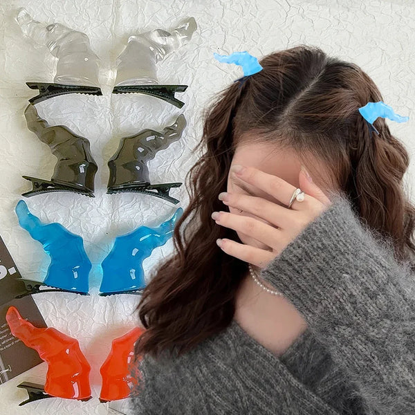 Halloween Devil Horns Hairpin Carnivals Cosplay Costume Barrettes Girls Mini Cute Halloween Hair Accessories Gifts Kids Favors