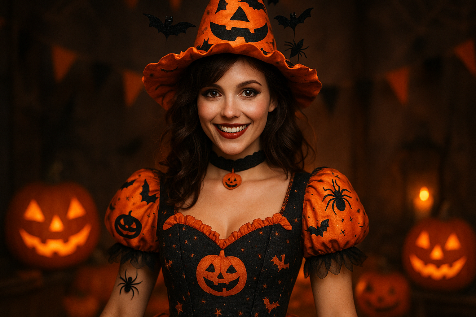 woman in halloween costume